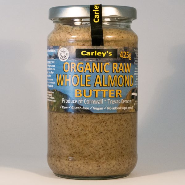 Case of 6 Organic 425g Raw Almond Butter Carley's Organic